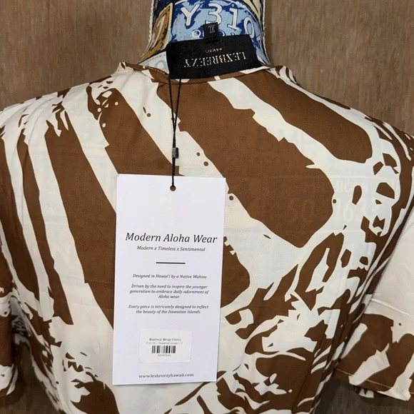 ❌❌❌. SOLD LPH ❌❌❌Lexbreezy Hawaii 🌺 Waimea Wrap Dress NWT - Picture 6 of 14